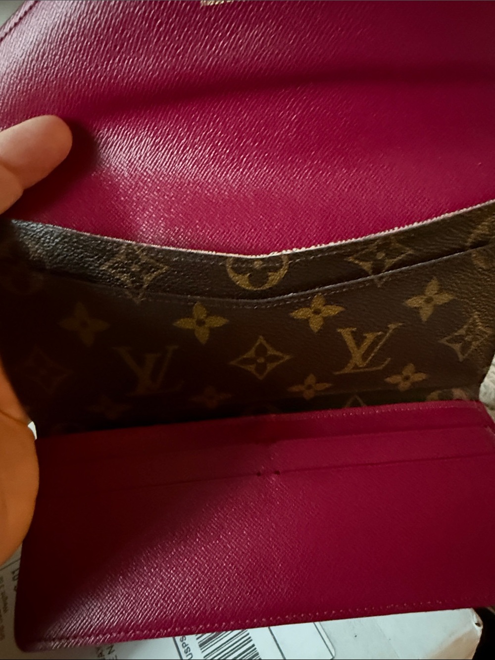 Louis Vuitton Monogram Continental Wallet with Red Interior - Picture 3 of 9